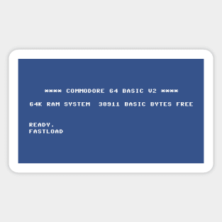 Commodore 64 Boot Screen Fastload Sticker